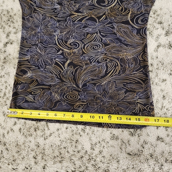 Johnny Was Jade Top L Whimsical Short Sleeve Semi Sheer Crew Neck Floral/Paisley - Picture 7 of 10